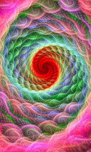 Preview wallpaper spiral, bright, colorful, swirling, fractal