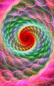 Preview wallpaper spiral, bright, colorful, swirling, fractal