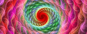 Preview wallpaper spiral, bright, colorful, swirling, fractal