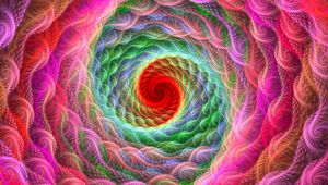 Preview wallpaper spiral, bright, colorful, swirling, fractal