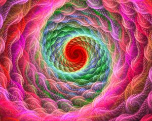 Preview wallpaper spiral, bright, colorful, swirling, fractal