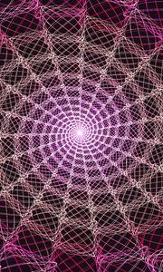 Preview wallpaper spiral, cobweb, glow, fractal, abstraction