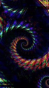 Preview wallpaper spiral, colorful, dark, abstraction