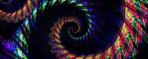 Preview wallpaper spiral, colorful, dark, abstraction