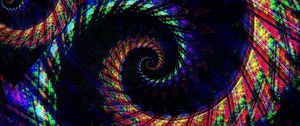 Preview wallpaper spiral, colorful, dark, abstraction