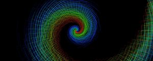 Preview wallpaper spiral, colorful, funnel, twisted