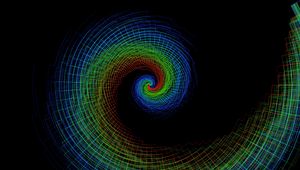 Preview wallpaper spiral, colorful, funnel, twisted