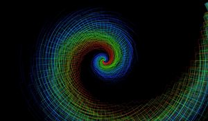 Preview wallpaper spiral, colorful, funnel, twisted