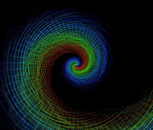 Preview wallpaper spiral, colorful, funnel, twisted