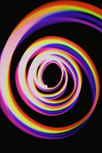 Preview wallpaper spiral, colorful, rainbow, light, long exposure, movement