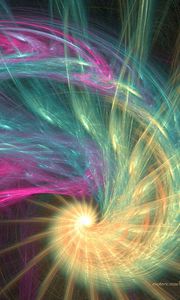 Preview wallpaper spiral, colorful, smoke, veil