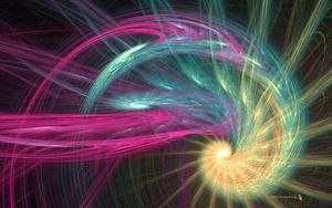 Preview wallpaper spiral, colorful, smoke, veil