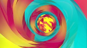 Preview wallpaper spiral, colorful, twist, vortex, abstraction
