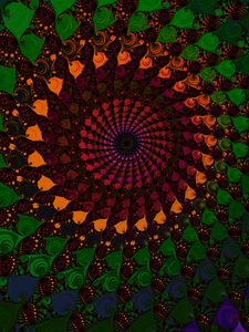 Preview wallpaper spiral, fractal, colorful, abstraction