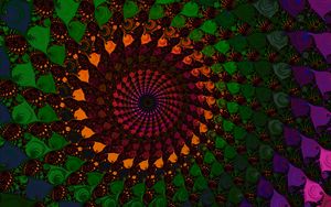 Preview wallpaper spiral, fractal, colorful, abstraction