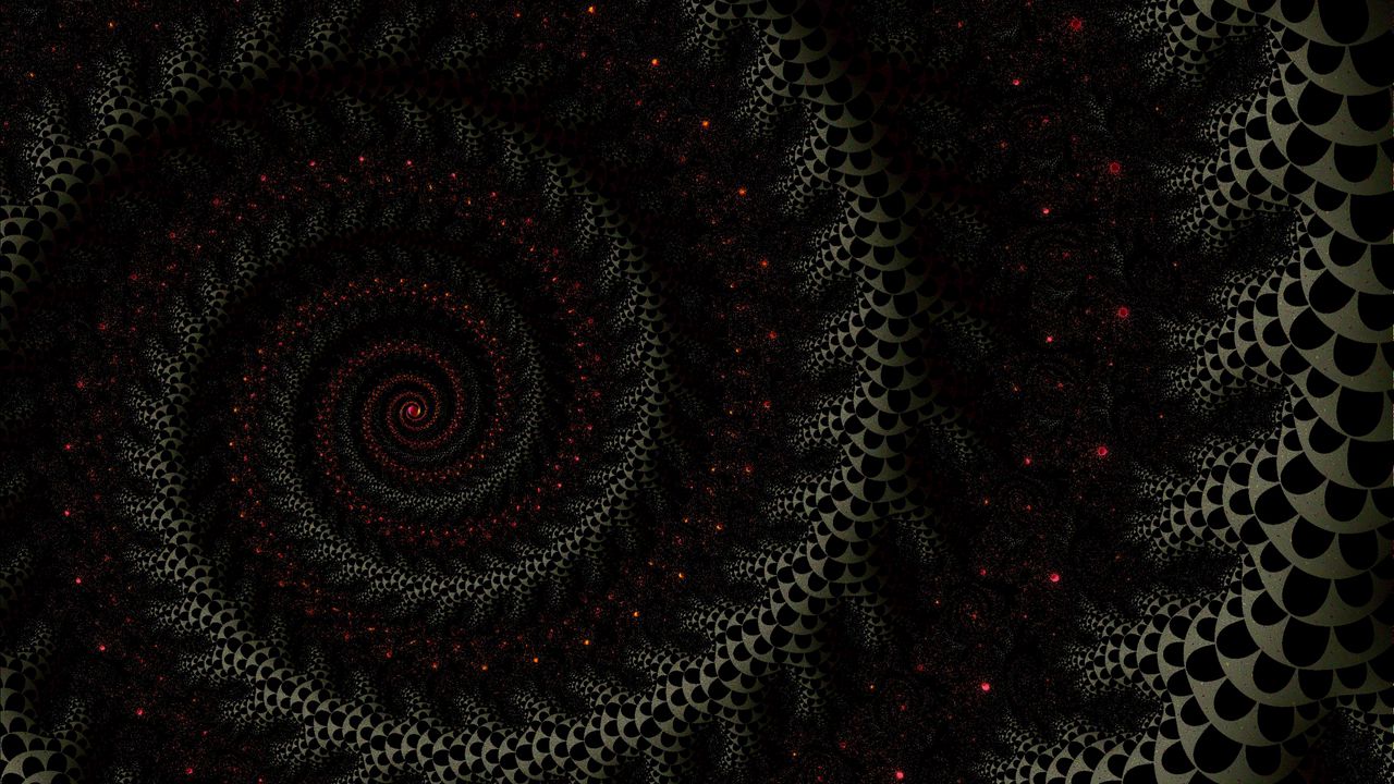 Wallpaper spiral, fractal, dark, twisted