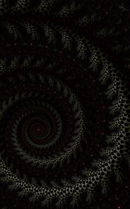 Preview wallpaper spiral, fractal, dark, twisted