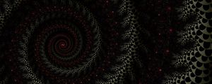 Preview wallpaper spiral, fractal, dark, twisted