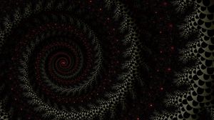 Preview wallpaper spiral, fractal, dark, twisted