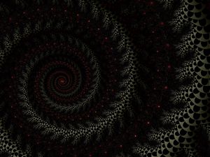 Preview wallpaper spiral, fractal, dark, twisted