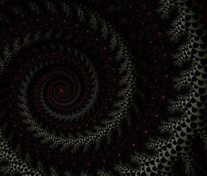 Preview wallpaper spiral, fractal, dark, twisted