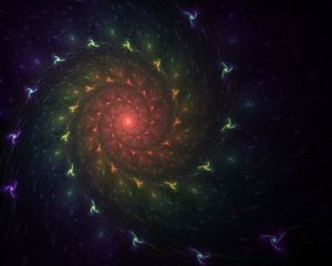 Preview wallpaper spiral, fractal, glow, colorful, abstraction