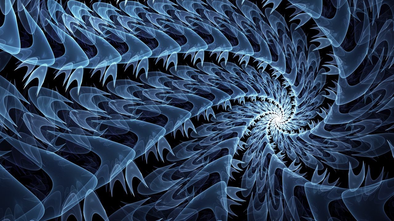 Wallpaper spiral, fractal, glow, abstraction