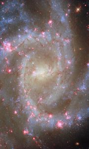 Preview wallpaper spiral galaxy, stars, nebulae, glitter, space