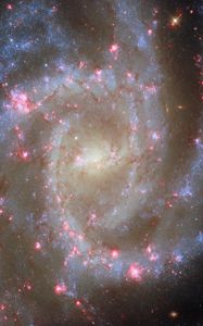 Preview wallpaper spiral galaxy, stars, nebulae, glitter, space