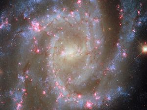 Preview wallpaper spiral galaxy, stars, nebulae, glitter, space