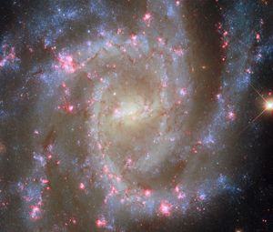 Preview wallpaper spiral galaxy, stars, nebulae, glitter, space