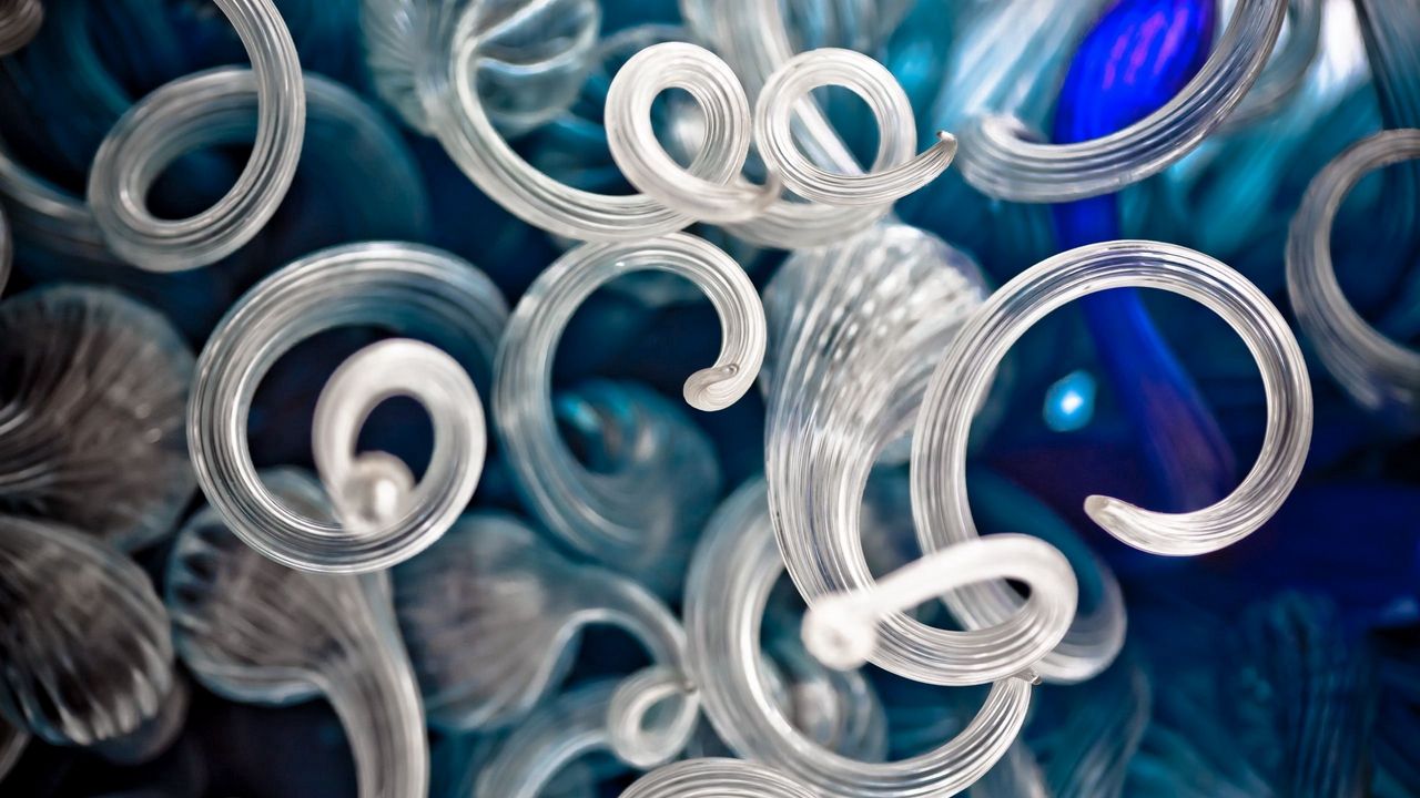 Wallpaper spiral, glass, abstract, shape, style