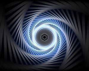 Preview wallpaper spiral, glow, abstraction, hexagon, rotation