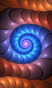 Preview wallpaper spiral, glow, colorful, twisted, fractal