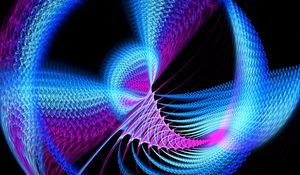 Preview wallpaper spiral, intersection, shapes, colorful, abstraction