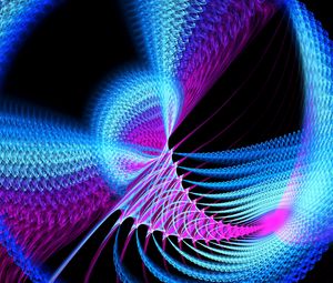 Preview wallpaper spiral, intersection, shapes, colorful, abstraction