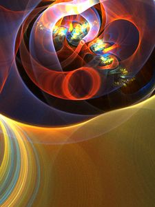 Preview wallpaper spiral, labyrinth, yellow, abstract