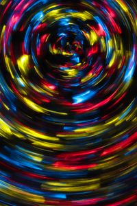 Preview wallpaper spiral, light, long exposure, blur, glare, colorful