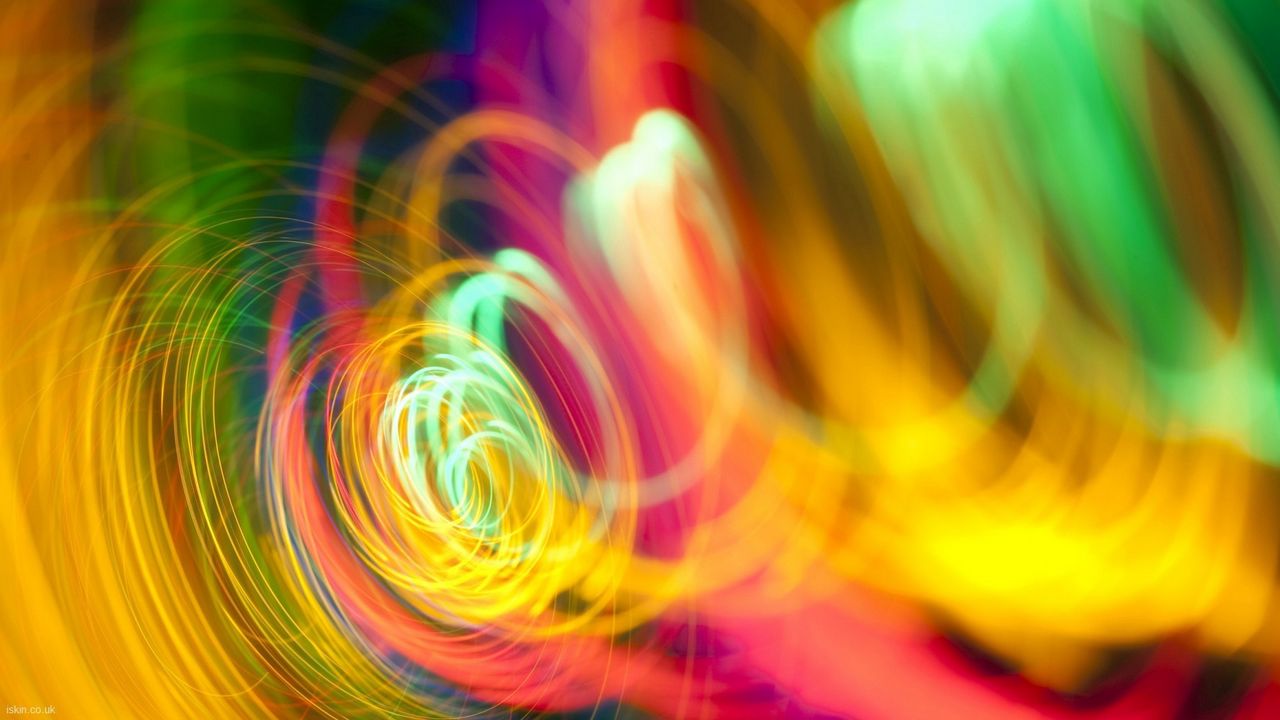 Wallpaper spiral, light, shiny, multicolored