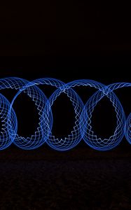 Preview wallpaper spiral, lightpainting, blue