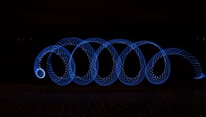 Preview wallpaper spiral, lightpainting, blue