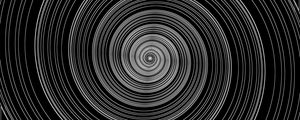 Preview wallpaper spiral, lines, abstraction, black and white