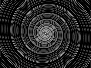 Preview wallpaper spiral, lines, abstraction, black and white