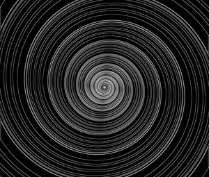 Preview wallpaper spiral, lines, abstraction, black and white