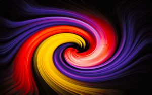 Preview wallpaper spiral, lines, colorful, abstraction