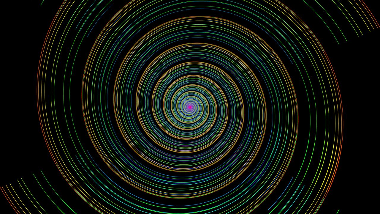 Wallpaper spiral, lines, colorful, background