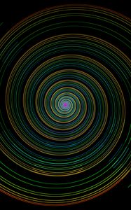 Preview wallpaper spiral, lines, colorful, background