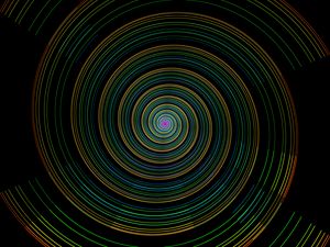 Preview wallpaper spiral, lines, colorful, background