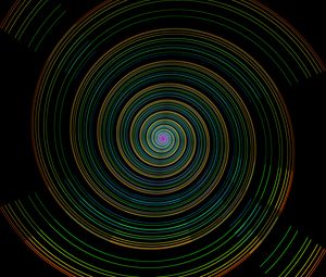 Preview wallpaper spiral, lines, colorful, background