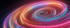 Preview wallpaper spiral, lines, glow, colorful